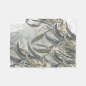 Couverture Polaire Aquarelle Eucalyptus Verdure Feuille (Devant (Horizontal))