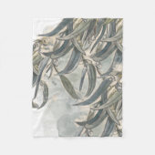 Couverture Polaire Aquarelle Eucalyptus Verdure Feuille (Devant)