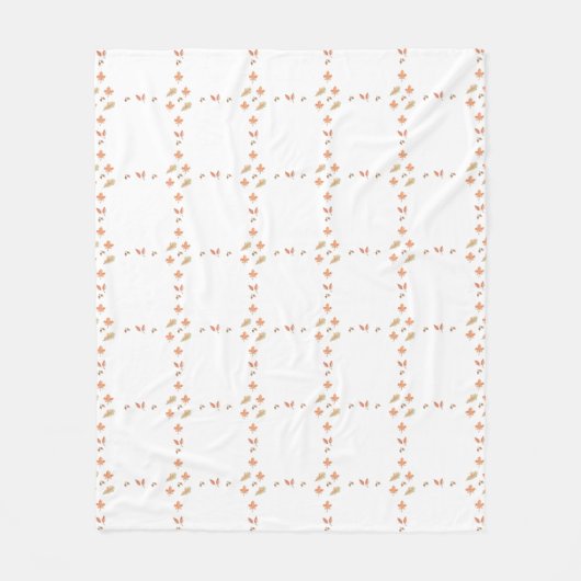Couverture Polaire Aquarelle Feuillage d'automne (Devant)