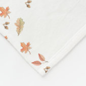Couverture Polaire Aquarelle Feuillage d'automne (Coin)