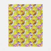 Couverture Polaire Aquarelle Feuille tombée (Devant)