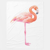 Couverture Polaire aquarelle Flamant rose (Devant)