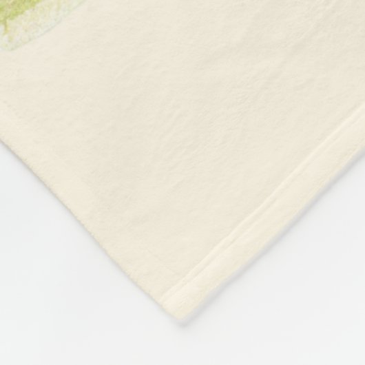 Couverture Polaire Aquarelle Fleur de printemps de Pâques (Coin)