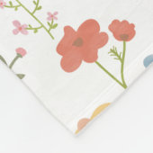 Couverture Polaire Aquarelle Fleur sauvage motif floral (Coin)