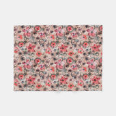 Couverture Polaire Aquarelle, fleurs. (Devant (Horizontal))
