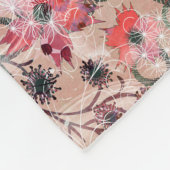 Couverture Polaire Aquarelle, fleurs. (Coin)