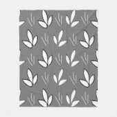 Couverture Polaire Aquarelle Fleurs blanches Floral (Devant)