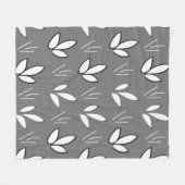 Couverture Polaire Aquarelle Fleurs blanches Floral (Devant (Horizontal))