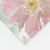 Couverture Polaire Aquarelle fleurs délicates. (Coin)