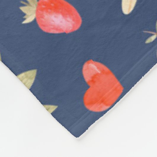 Couverture Polaire Aquarelle Fleurs et Coeurs (Coin)