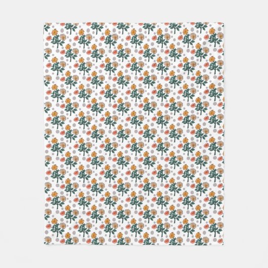 Couverture Polaire Aquarelle florale (Devant)