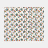 Couverture Polaire Aquarelle florale (Devant (Horizontal))