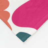 Couverture Polaire Aquarelle florale abstraite Nom personnalisé (Coin)