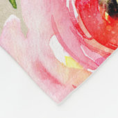 Couverture Polaire Aquarelle florale brillante moderne Kraft (Coin)