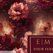 Couverture Polaire Aquarelle florale d'or de Bourgogne