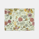 Couverture Polaire Aquarelle Florale Fleurs d'abeille Élégante Modern (Devant (Horizontal))