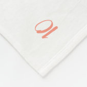 Couverture Polaire Aquarelle Florale Monogramme Baby Milestone Photo (Coin)