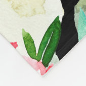 Couverture Polaire Aquarelle florale motif sans couture. Différents b (Coin)