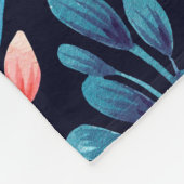 Couverture Polaire Aquarelle florale motif transparent. (Coin)