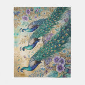 Couverture Polaire Aquarelle florale Paisley Peacock (Devant)