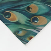 Couverture Polaire Aquarelle florale Paisley Peacock (Coin)