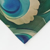 Couverture Polaire Aquarelle florale Peacock (Coin)