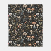 Couverture Polaire Aquarelle Forêt Verdure Champignons Automne (Devant)