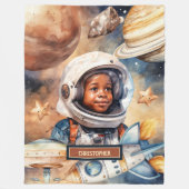 Couverture Polaire Aquarelle Galaxy Blanket Cosy Boys Décor Chambre (Devant)