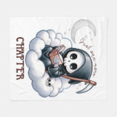 Couverture Polaire Aquarelle Griffeuse Louveur de livre (Devant (Horizontal))