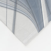 Couverture Polaire Aquarelle gris bleu Abstrait Fractal Art Flower (Coin)