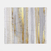 Couverture Polaire Aquarelle gris et texture or de luxe (Devant (Horizontal))