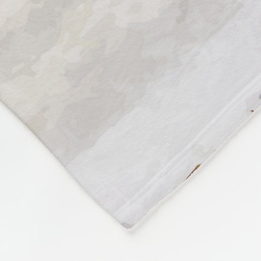 Couverture Polaire Aquarelle gris et texture or de luxe (Coin)
