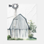 Couverture Polaire Aquarelle Gris Gris (Devant)