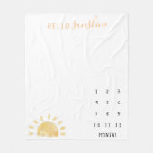 Couverture Polaire Aquarelle "Hello Sunshine" Bébé Jalon polaire (Devant)