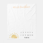 Couverture Polaire Aquarelle "Hello Sunshine" Bébé Jalon polaire (Devant)