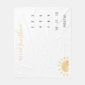 Couverture Polaire Aquarelle "Hello Sunshine" Bébé Jalon polaire (Devant)