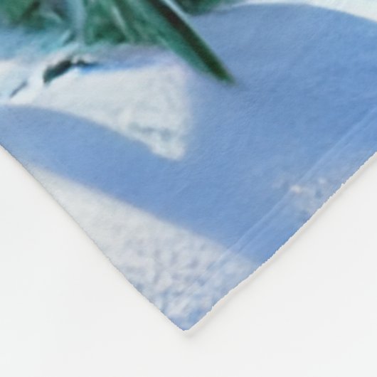 Couverture Polaire Aquarelle Hiver Snowfall Lac Mounts Nature (Coin)