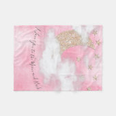 Couverture Polaire Aquarelle I Love You to the Moon and Back Quote (Devant (Horizontal))