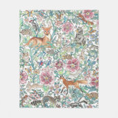 Couverture Polaire Aquarelle Imaginaire Forêt Animaux Forêt Forêt For (Devant)