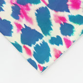 Couverture Polaire Aquarelle inspirée point rose et bleu Boho (Coin)