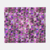 Couverture Polaire Aquarelle Isométrique avec or et marbre Galaxy (Devant (Horizontal))