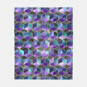 Couverture Polaire Aquarelle Isométrique avec or et marbre Galaxy (Devant)