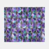 Couverture Polaire Aquarelle Isométrique avec or et marbre Galaxy (Devant (Horizontal))