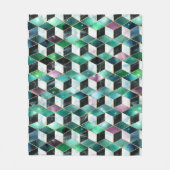 Couverture Polaire Aquarelle Isométrique avec or et marbre Galaxy (Devant)