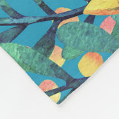 Couverture Polaire Aquarelle Lumineuse : Design Floral Sans Maille. (Coin)