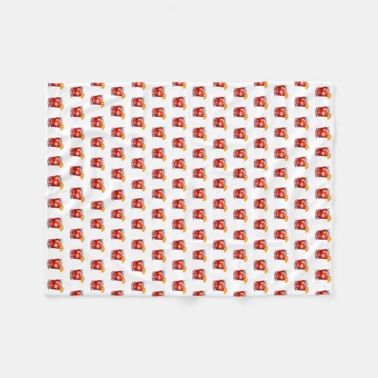 Couverture Polaire Aquarelle Manhattan Cocktail Boisson (Devant (Horizontal))