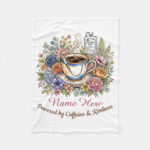 Aquarelle Médical Café Floral Nom Personnalisé