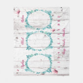 Couverture Polaire Aquarelle mignonne florale triplets jalon fl (Devant)
