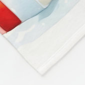 Couverture Polaire Aquarelle mignonne Ours blanc blanc Noël (Coin)