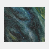 Couverture Polaire Aquarelle moderne Universe main peint Galaxie (Devant (Horizontal))